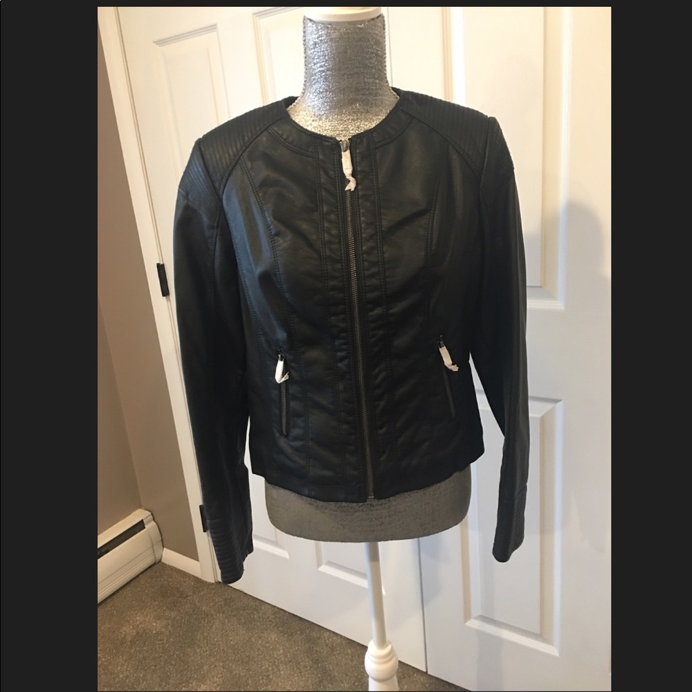 Faux Leather Moto Jacket